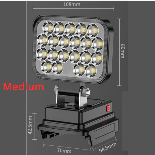 [Body Only] Komax Portable Foldable  21V Battery Powered LED Light With USB & Type-C Ports - Polar Tech Australia