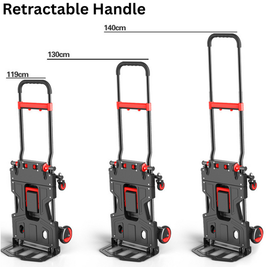 [LF001] 2 in 1 Foldable Portable Folding Hand Push Cart Trolley Dolly With Retractable Handle - Polar Tech Australia