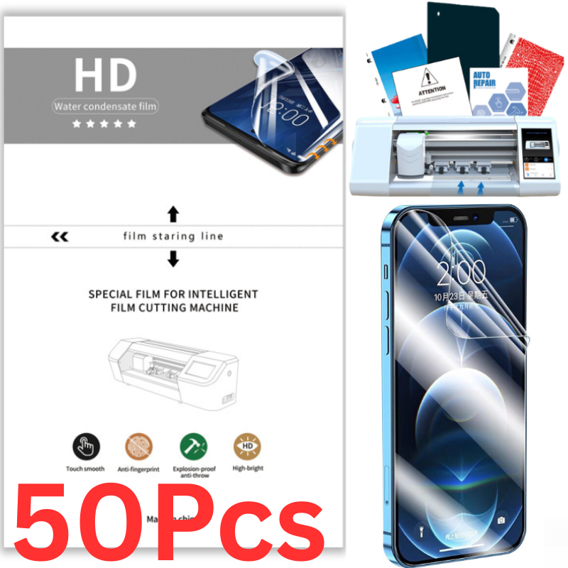 Load image into Gallery viewer, [Bulk 10Pcs/50Pcs][HD Clear] Premium Quality Universal Mobile Phone / Watch Hydrogel HD Clear Soft TPU Protector For Cutting Machine - Polar Tech Australia
