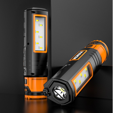 Komax Dual LED Source Main + Side Portable Type-C Chargeable 12V Battery Powered LED Light