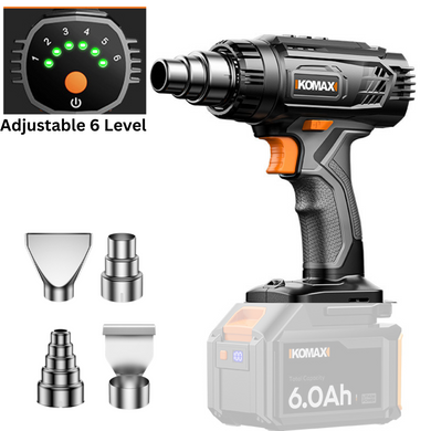 [Body Only No battery] Komax 6 Level Temperature Control Cordless Portable 21V Battery Powered Heating Hot Air Gun Station