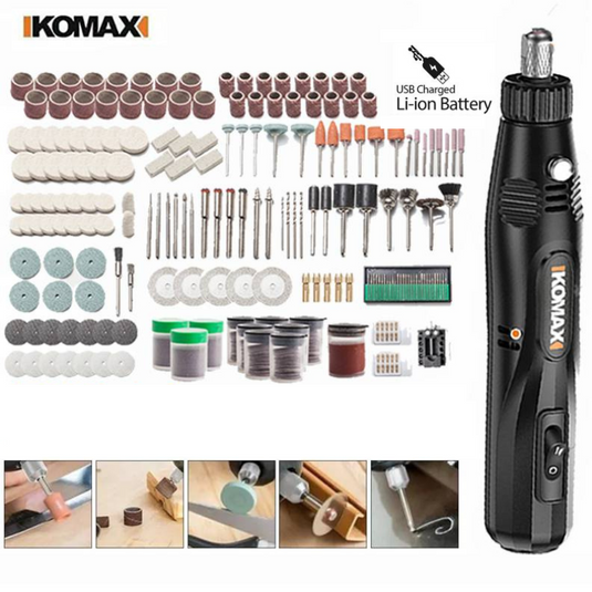 [559 in 1] Komax 12V 5-Speed Touch Screen Portable Type-C Chargeable Powerful Multifunction Polishing Pen Grinding Grinder Hand DIY Tool