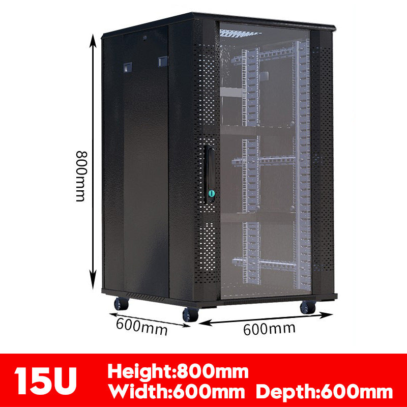 Chargez l&#39;image dans la visionneuse de la galerie, 15U 18U 22U 27U 32U 26U 42U Large Size Heavy Duty Stand Alone Free Standing Network Server CCTV PoE Switch Cabinet Rack Lockable Enclosure - Polar Tech Australia
