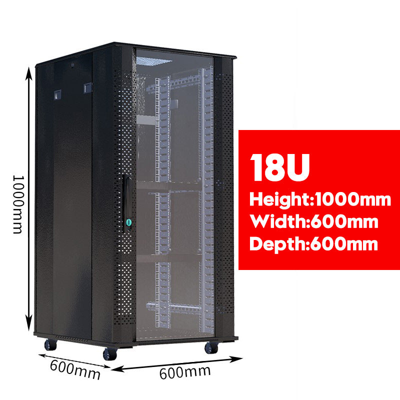 Chargez l&#39;image dans la visionneuse de la galerie, 15U 18U 22U 27U 32U 26U 42U Large Size Heavy Duty Stand Alone Free Standing Network Server CCTV PoE Switch Cabinet Rack Lockable Enclosure - Polar Tech Australia
