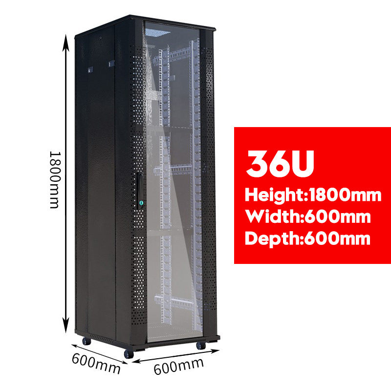 Chargez l&#39;image dans la visionneuse de la galerie, 15U 18U 22U 27U 32U 26U 42U Large Size Heavy Duty Stand Alone Free Standing Network Server CCTV PoE Switch Cabinet Rack Lockable Enclosure - Polar Tech Australia
