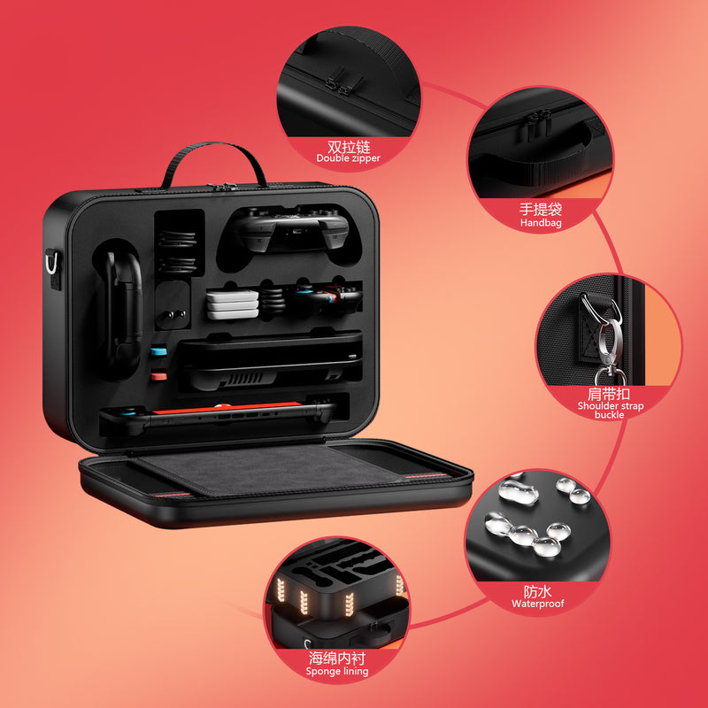 Chargez l&#39;image dans la visionneuse de la galerie, Nintendo Switch 2  - Hard Shell Heavy Duty Waterproof All-in-one Multifunction Durable Carry Box Travel Storage Suitcase
