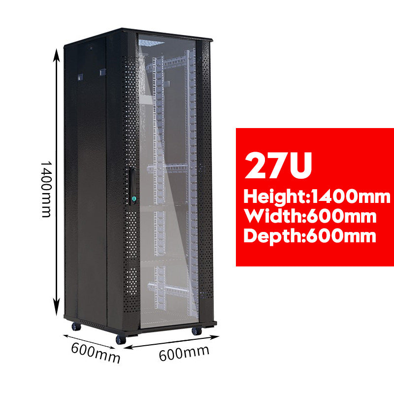 Chargez l&#39;image dans la visionneuse de la galerie, 15U 18U 22U 27U 32U 26U 42U Large Size Heavy Duty Stand Alone Free Standing Network Server CCTV PoE Switch Cabinet Rack Lockable Enclosure - Polar Tech Australia
