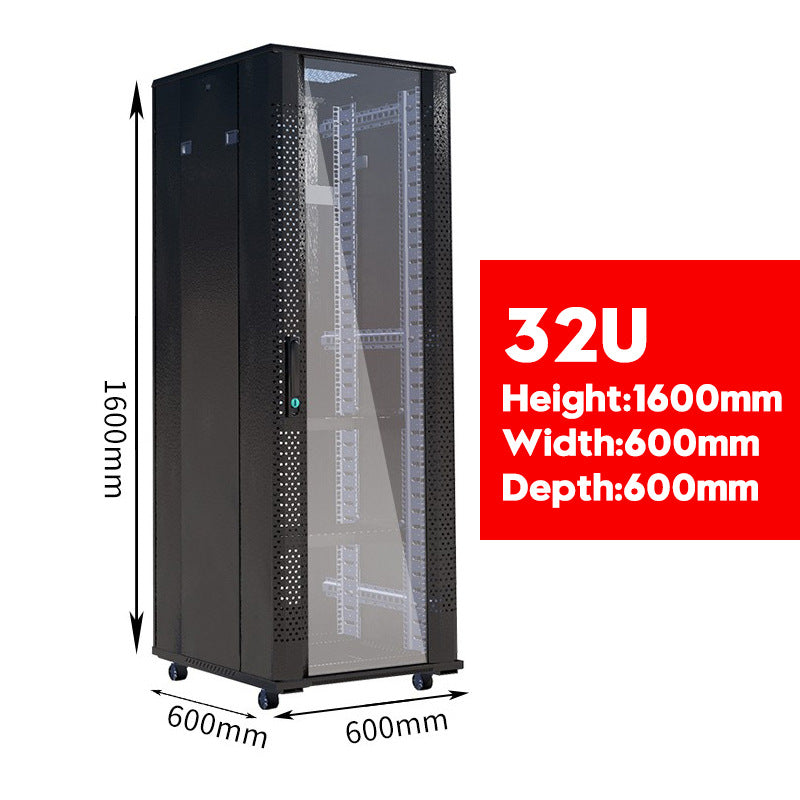 Chargez l&#39;image dans la visionneuse de la galerie, 15U 18U 22U 27U 32U 26U 42U Large Size Heavy Duty Stand Alone Free Standing Network Server CCTV PoE Switch Cabinet Rack Lockable Enclosure - Polar Tech Australia
