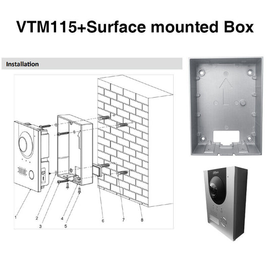 [VTM115] Dahua Surface Wall Mount Bracket Rain Cover For Door Station VTO2202F-P-S2 - Polar Tech Australia
