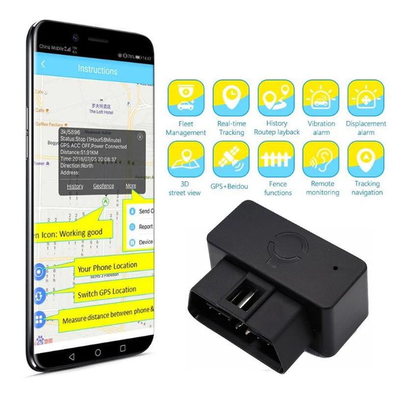 Load image into Gallery viewer, Global Version Mini 4G GSM Wireless OBD GPS Tracker Car GPS Locator Overspeed Alarm Anti-lost Geofence Route History - Polar Tech Australia
