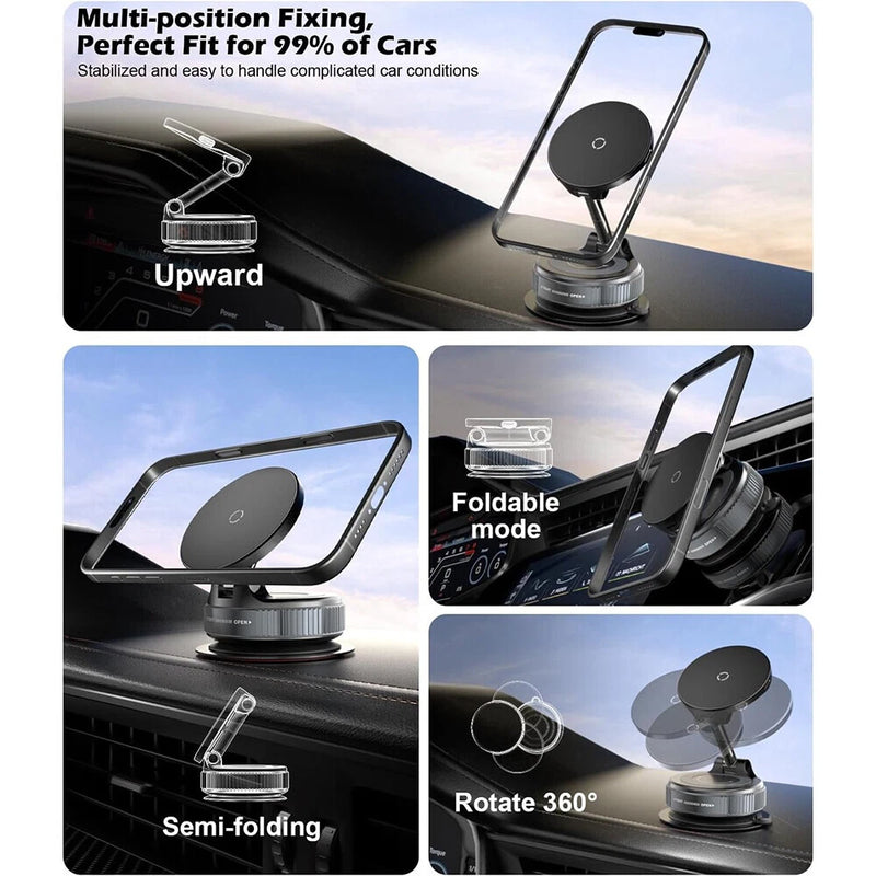 Load image into Gallery viewer, [K007S] Universal 15W Wireless Charging Super Strong Secure Vacuum Suction Magnet Phone Holder - Polar Tech Australia
