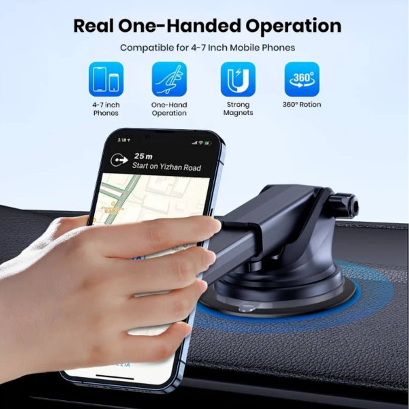 Load image into Gallery viewer, [XK030] Magsafe Compatible QI 15W Wireless Charging Foldable Magnet Magnetic Dashboard Charger &amp; Mount Holder
