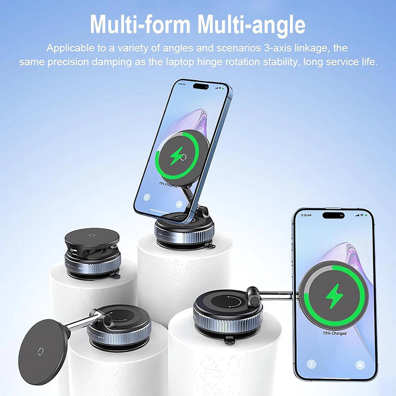 Load image into Gallery viewer, [K007S] Universal 15W Wireless Charging Super Strong Secure Vacuum Suction Magnet Phone Holder - Polar Tech Australia
