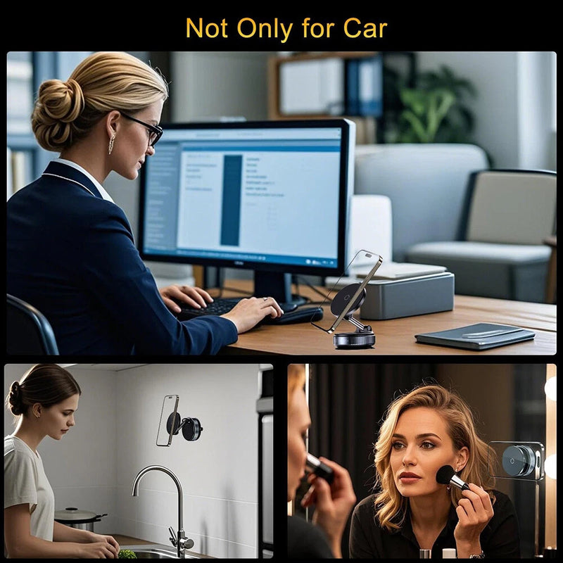 Load image into Gallery viewer, [K007S] Universal 15W Wireless Charging Super Strong Secure Vacuum Suction Magnet Phone Holder - Polar Tech Australia
