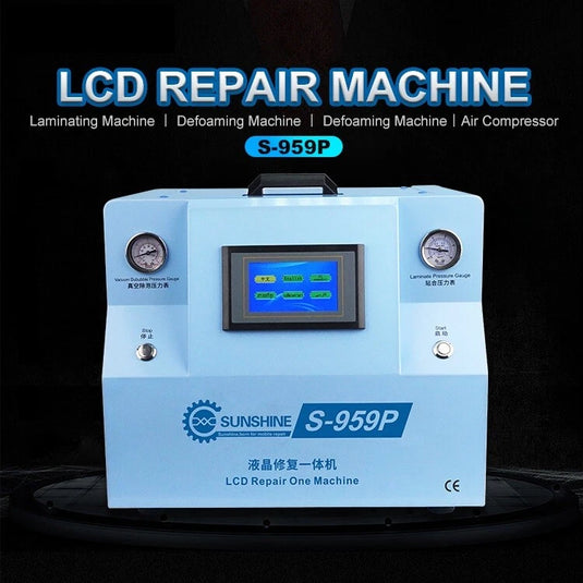 [Sunshine S-959P] 12.5-inch Mute Laminating Debubblers One Machine Defoaming Air Compressor