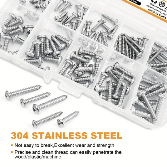 [209 Pieces] Stainless Steel Self-Tapping M3.5