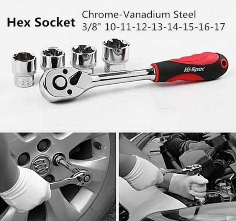 Cargue la imagen en el visor de la galería, Hi-Spec 77 in 1 General Purpose Tool Home Repair Car Maintainence Tool Kits Mechanic Tool Set
