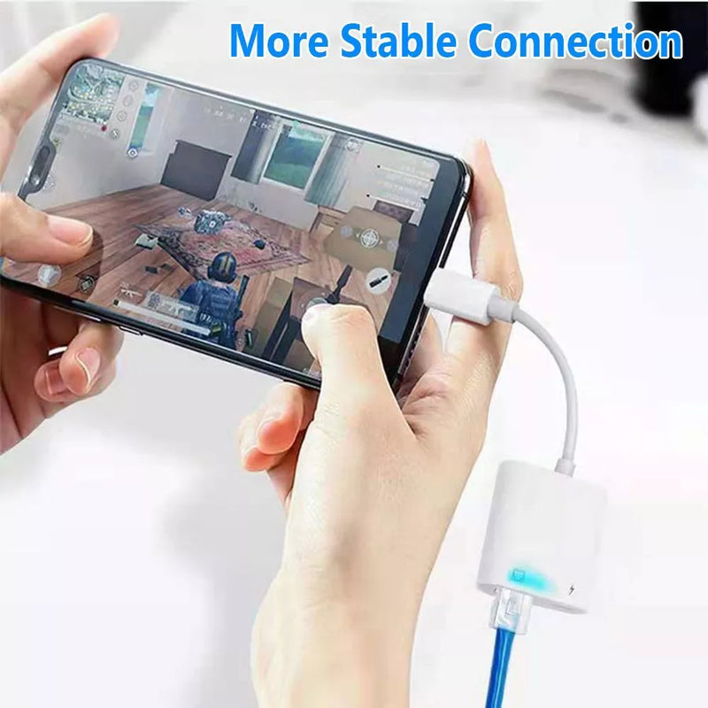 Load image into Gallery viewer, Type C / USB C to RJ45 Ethernet Port &amp; PD 60W Splitter Adapter - Polar Tech Australia
