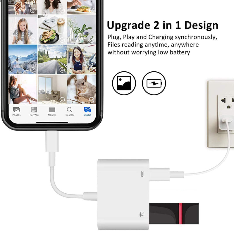 Cargue la imagen en el visor de la galería, Apple Lightning to Female USB &amp; USB-C Type-C OTG Adapter - Polar Tech Australia
