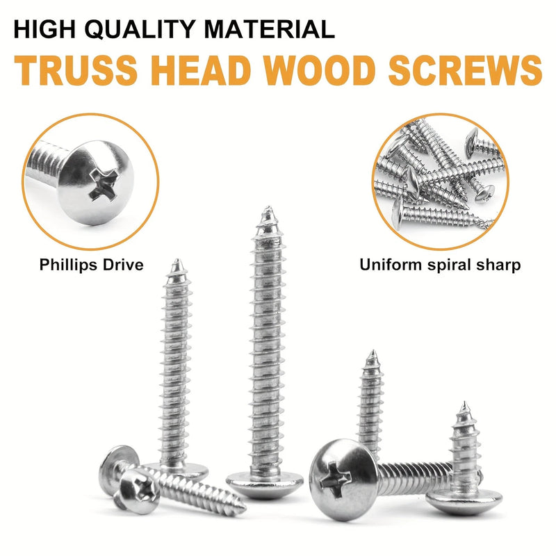 Load image into Gallery viewer, [209 Pieces] Stainless Steel Self-Tapping M3.5 #6 Wood Screw Self-Drilling Assortment Kit
