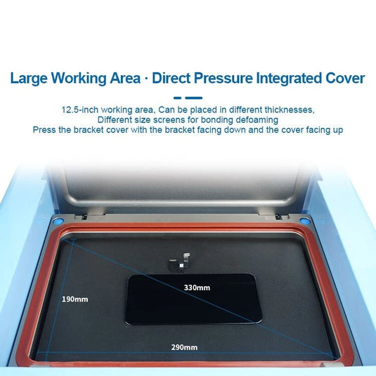 [Sunshine S-959P] 12.5-inch Mute Laminating Debubblers One Machine Defoaming Air Compressor - Polar Tech Australia