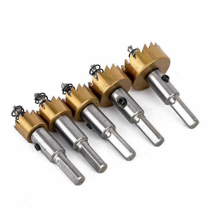 Cargue la imagen en el visor de la galería, [5 in 1] HSS Steel Metal Wood Alloy Hole Opener Hole Saw Kit  (16-32mm)
