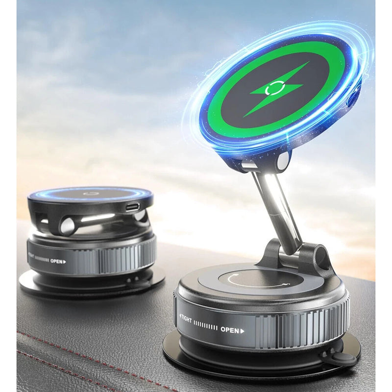 Load image into Gallery viewer, [K007S] Universal 15W Wireless Charging Super Strong Secure Vacuum Suction Magnet Phone Holder - Polar Tech Australia

