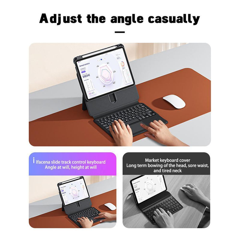 Cargue la imagen en el visor de la galería, Apple iPad Pro 11&quot; &amp; Air 4/5 10.9&quot;  &amp; Air 6 11&quot; - Magic 360 Rotation Detachable Smart Wireless Trackpad Keyboard Flip Case - Polar Tech Australia
