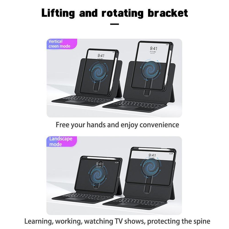 Cargue la imagen en el visor de la galería, Apple iPad Air 3/iPad Pro 2 10.5&quot; &amp; iPad 7th/8th/9th 10.2&quot; - Magic 360 Rotation Detachable Smart Wireless Trackpad Keyboard Flip Case - Polar Tech Australia
