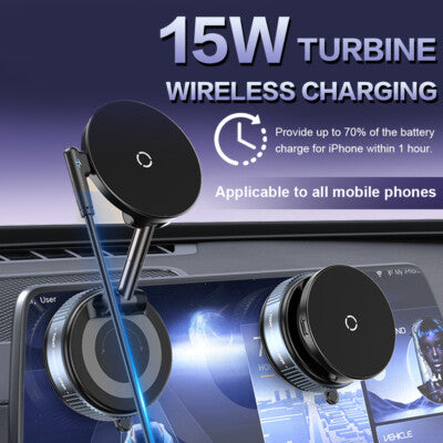 Load image into Gallery viewer, [K007S] Universal 15W Wireless Charging Super Strong Secure Vacuum Suction Magnet Phone Holder - Polar Tech Australia
