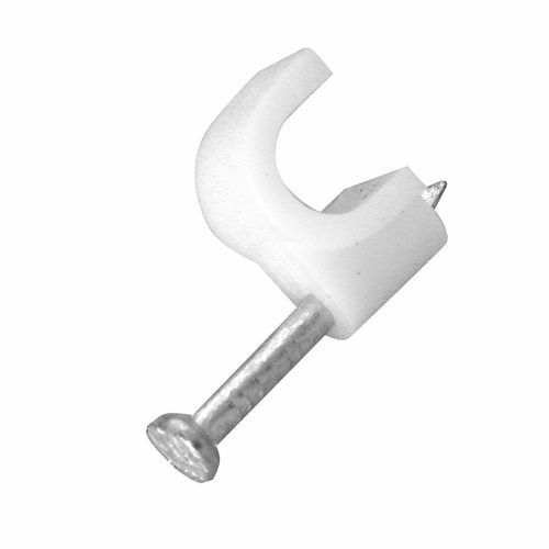 Round Cable Clips Wall 4mm 5mm 6mm 7mm 8mm 9mm 10mm White Nail Plugs - Polar Tech Australia