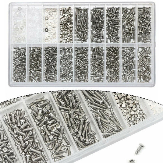 [1000 Pieces] Essential Eyewear Watch Camera Repair Screw Set Tool Kit