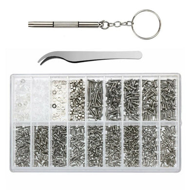 [1000 Pieces] Essential Eyewear Watch Camera Repair Screw Set Tool Kit