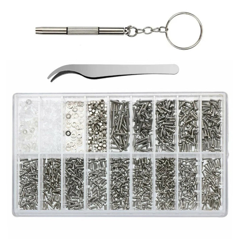 Load image into Gallery viewer, [1000 Pieces] Essential Eyewear Watch Camera Repair Screw Set Tool Kit
