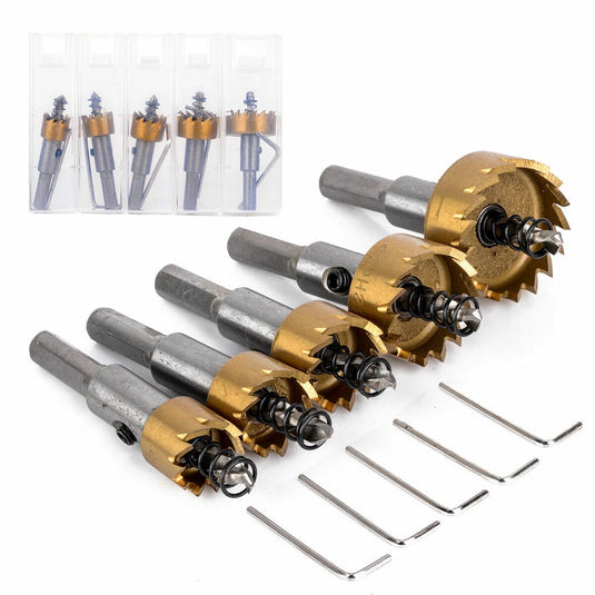 [5 in 1] HSS Steel Metal Wood Alloy Hole Opener Hole Saw Kit  (16-32mm)