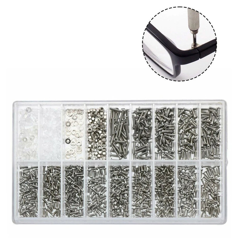 Load image into Gallery viewer, [1000 Pieces] Essential Eyewear Watch Camera Repair Screw Set Tool Kit
