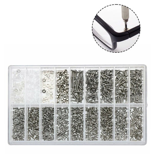[1000 Pieces] Essential Eyewear Watch Camera Repair Screw Set Tool Kit