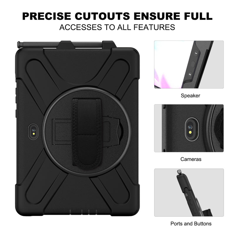 Chargez l&#39;image dans la visionneuse de la galerie, Samsung Galaxy Tab Active Pro 10.1&quot; 2019 (T540/T545) Heavy Duty 360 Degree Rotate Stand Hand Strap Case - Polar Tech Australia
