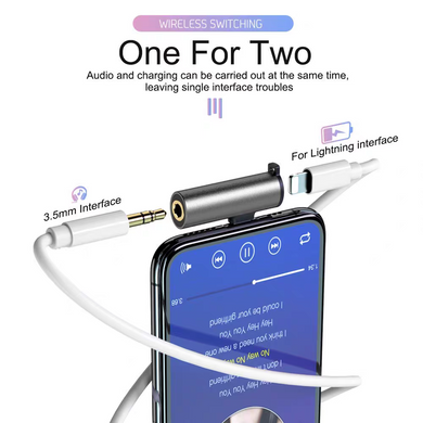 Lightning to Digital 3.5mm Audio Converter & Charging Lightning Splitter - Polar Tech Australia