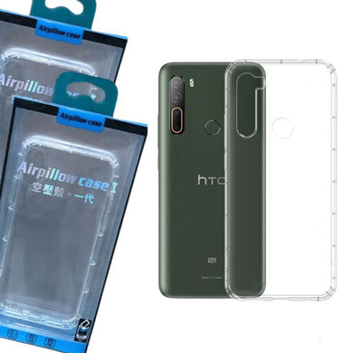 HTC U20 5G AirPillow Cushion Clear Transparent Back Cover Case - Polar Tech Australia