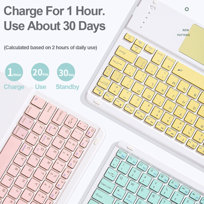 Chargez l&#39;image dans la visionneuse de la galerie, Detachable Wireless Bluetooth Keyboard Cover Case with Backlit for Apple iPad 10.9” &amp; 11“ 10/11th Gen (2022/2025)
