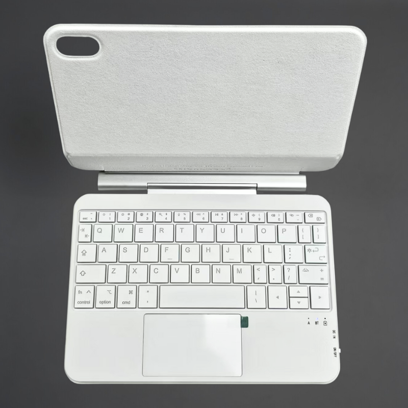 Cargue la imagen en el visor de la galería, KIBO Apple iPad Mini 8.3&#39;&#39; 6/7th Gen (2021/2024) - Easy-Set Floating Cantilever Stand Precision Multi-Touch Trackpad Smart Wireless Keyboard Case With Backlit Keys
