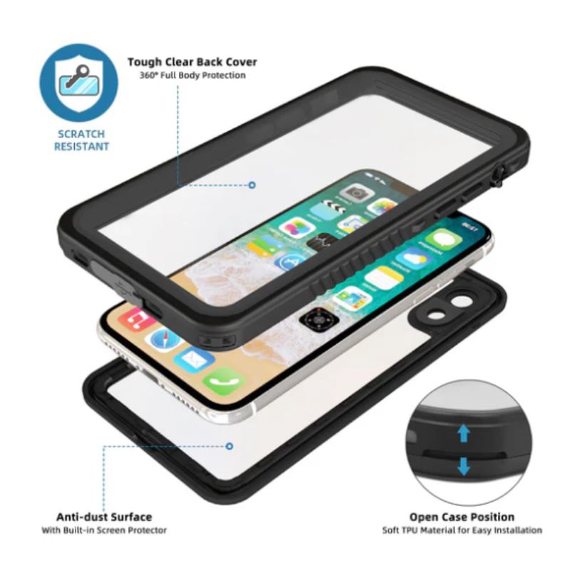 Cargue la imagen en el visor de la galería, [FS Series] Apple iPhone XR - Redpepper Full Covered Waterproof Heavy Duty Tough Armor Case - Polar Tech Australia
