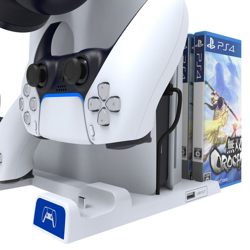 Cargue la imagen en el visor de la galería, PS5 Charging Station Brakcet  Base with Headphone Rack Dual Controller - Polar Tech Australia
