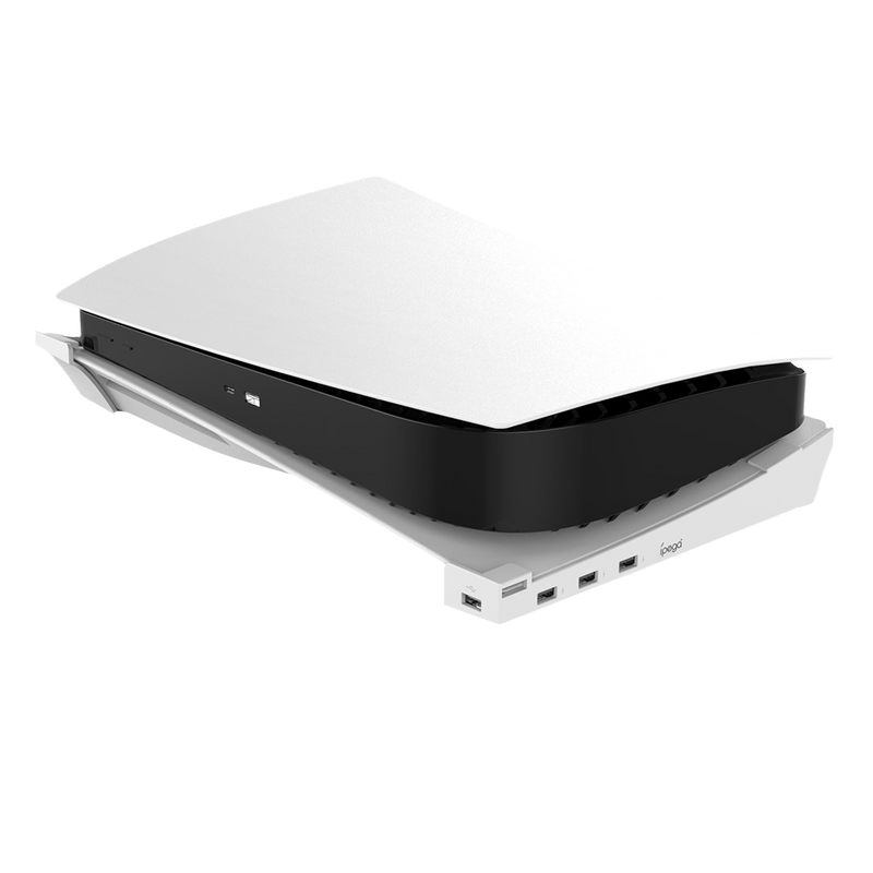 Cargue la imagen en el visor de la galería, Sony PlayStation 5 PS5 - Console Wall Mount Holder Horizontal Rack Storage Bracket Stand With 4 USB Charger Ports - Polar Tech Australia
