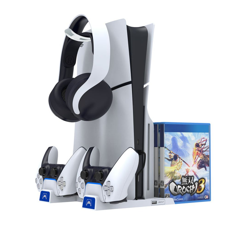 Cargue la imagen en el visor de la galería, PS5 Charging Station Brakcet  Base with Headphone Rack Dual Controller - Polar Tech Australia
