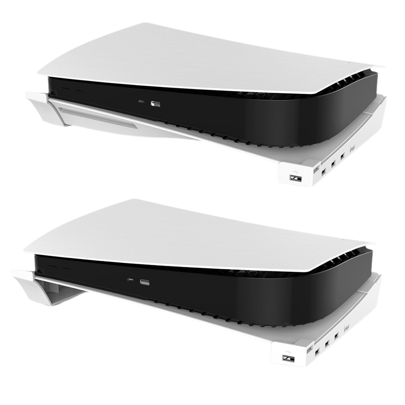 Cargue la imagen en el visor de la galería, Sony PlayStation 5 PS5 - Console Wall Mount Holder Horizontal Rack Storage Bracket Stand With 4 USB Charger Ports - Polar Tech Australia

