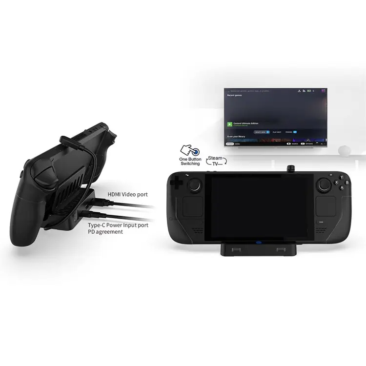Cargue la imagen en el visor de la galería, Steam Deck Docking Station Converter with HD Video Port, Gigabit Ethernet, USB 2.0 and PD Fast Charging - Polar Tech Australia
