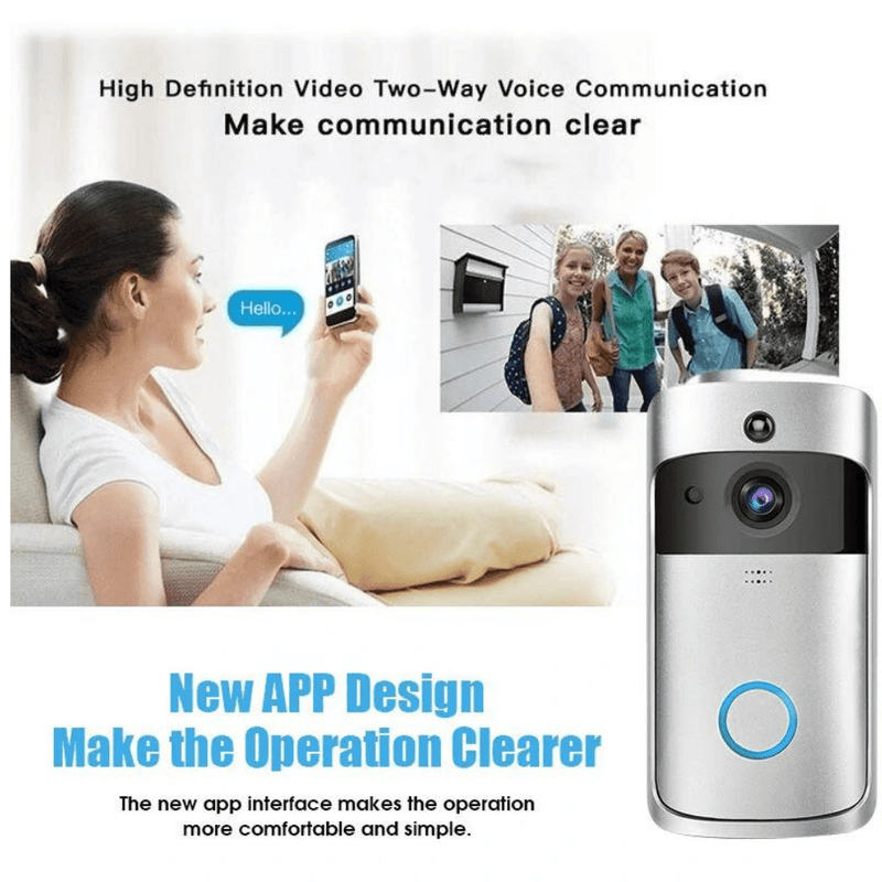 Cargue la imagen en el visor de la galería, [1080P FHD][With Chime &amp; Battery] Smart Doorbell Camera Wireless Wifi Doorbell Two Way Audio Intercom App Control - Polar Tech Australia
