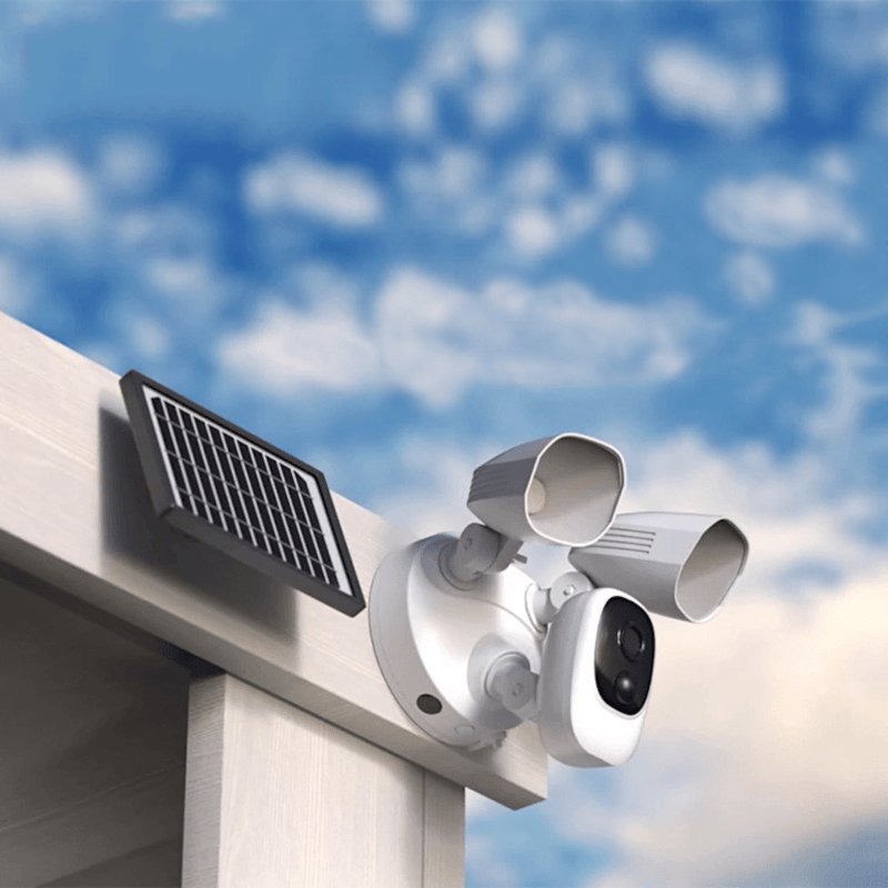 Cargue la imagen en el visor de la galería, 1080P Outdoor Wireless Home Security Camera Built-in Solar Panel &amp; Floodlight &amp; Mic &amp; Battery - Polar Tech Australia
